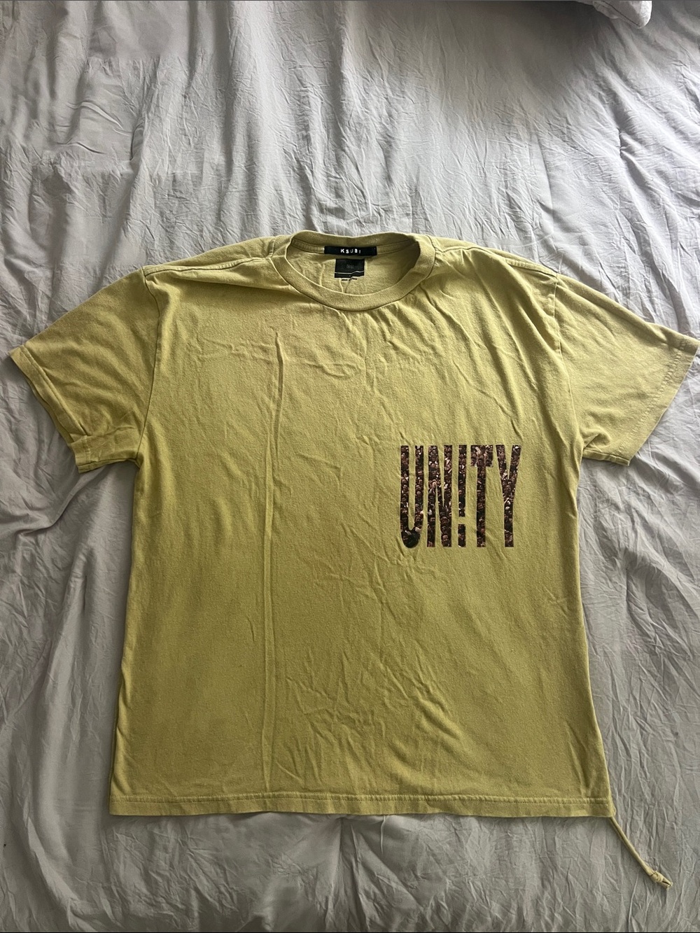 Ksubi Yellow Graphic Logo Short Sleeve Tee